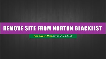 Remove site from norton blacklist