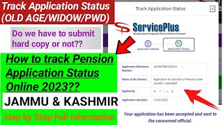 How to track Old Age/Widow/Pwd Pension application status online in J&K | Re-verification status screenshot 3