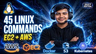 45 Linux Commands for AWS EC2 You MUST Know in 2027 [EC2 + AWS + Docker + S3]