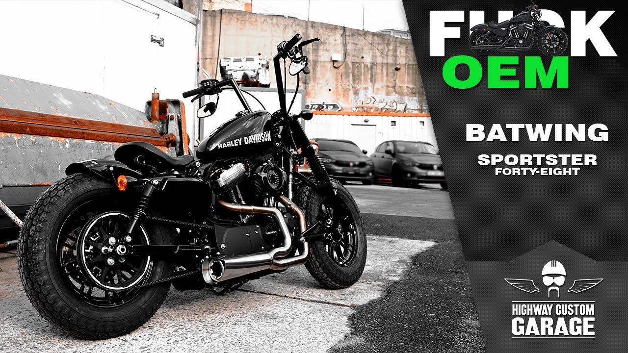 Harley Davidson Sportster Batwing Forty Eight Custom Bobber Yapimi Youtube