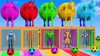 Long Slide Game with Cow Elephant Gorilla Hippopotamus Tiger 3d Animal Game Funny 3d Animals screenshot 5