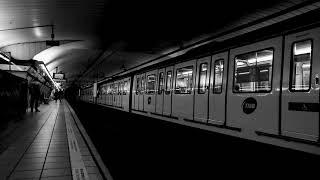 Underground Subway Station Time Lapse Black and White