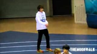 120108 [FANCAM] Sungyeol's practice @ MBC Idol Athletics Championship