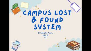 Campus Lost & Found Management System