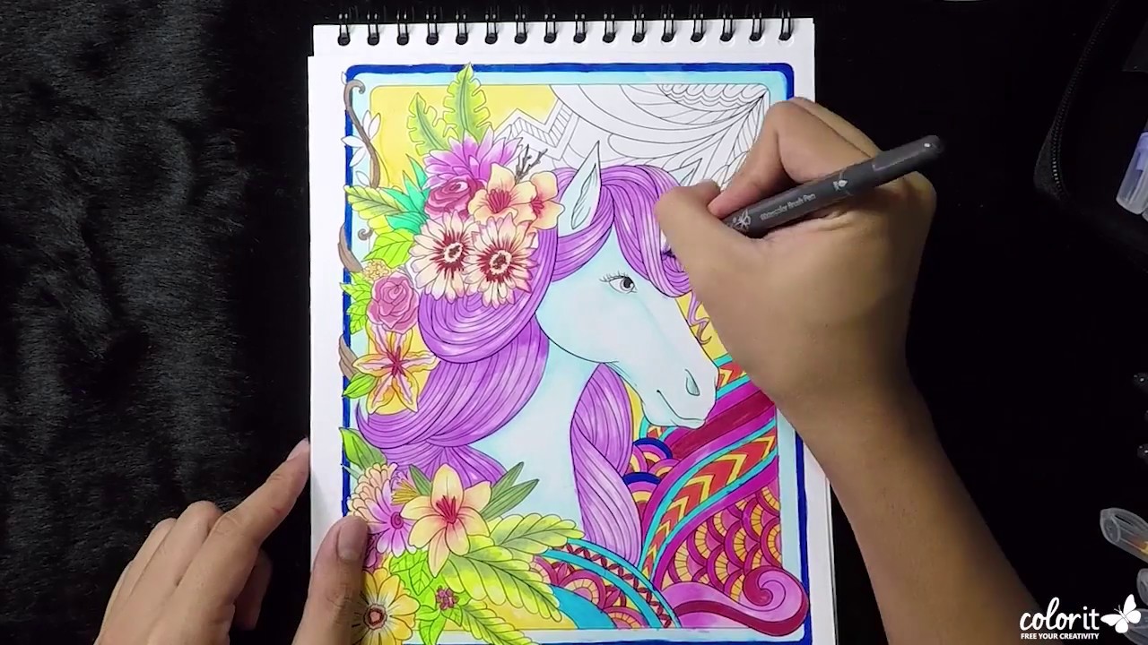 Using Watercolor Brush Pens on ColorIt Adult Coloring Book Pages: How Do  They Hold Up? 