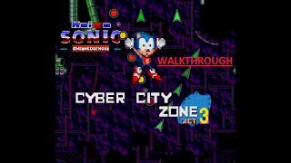 Kaizo Sonic Walkthrough - Cyber City Zone Act 3