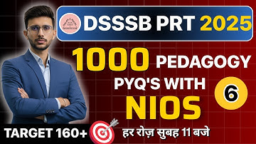 DSSSB PRT 2025 | Class 6 | 11th Nov Shift 2 PYQ 🔥| Himanshu Sangwan