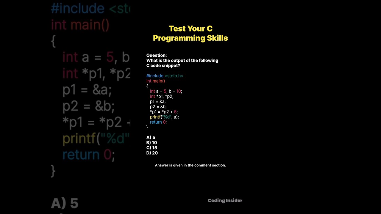 Think You Know C Programming Test Your Knowledge With This MCQ 