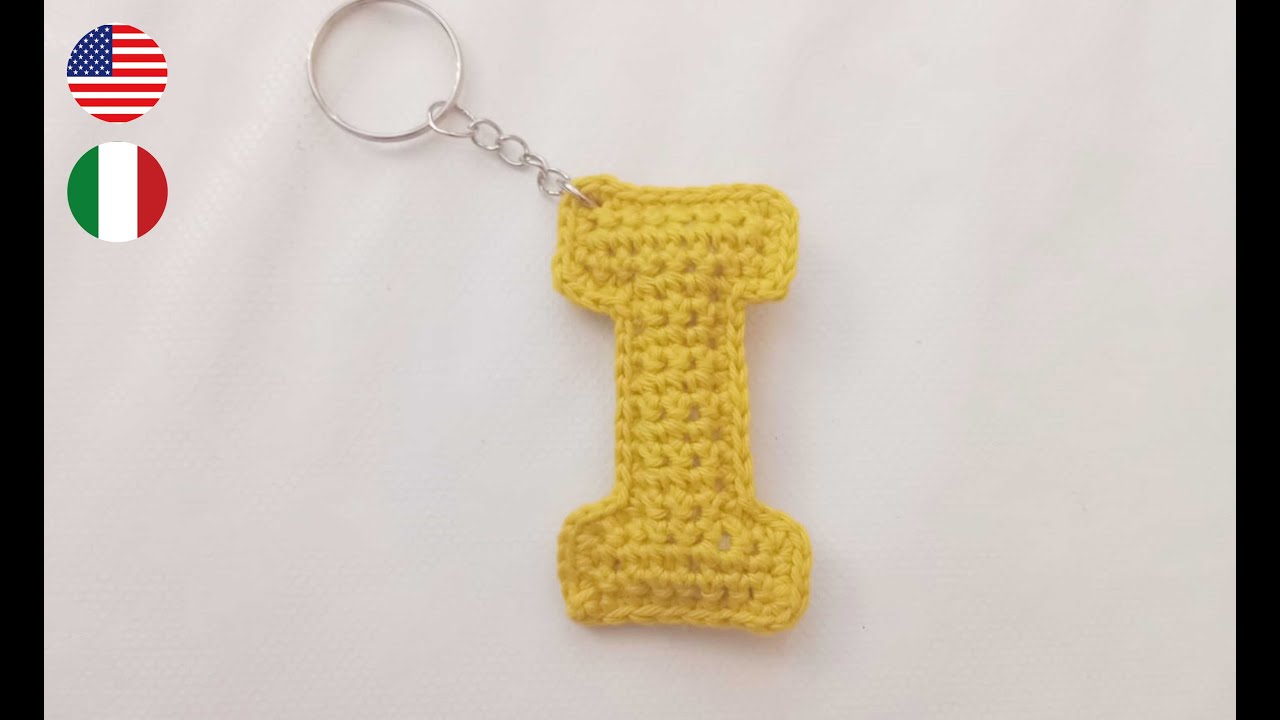 Alfabeto portachiavi uncinetto lettera I