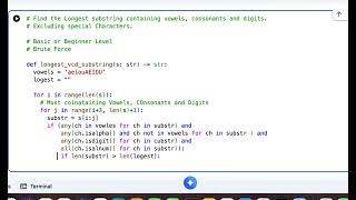 Python Program to Find the Longest Substring - Basic Level
