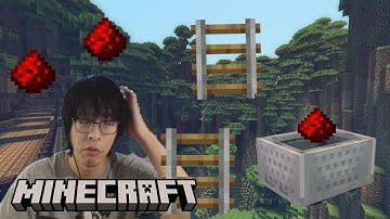 MAKING MY FIRST EVER MINECART rail STATION!! | Minecraft part 5