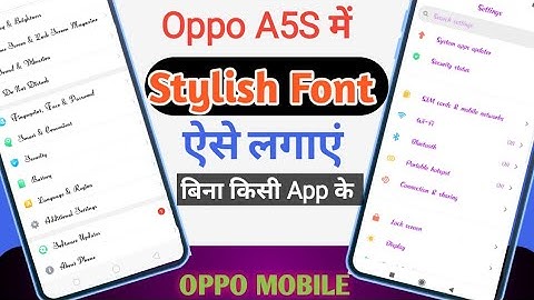 how to change font style in oppo A5s | oppo A5s me font kaise change kare | font change oppo A5s
