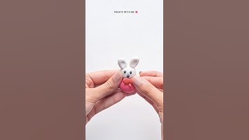 DIY Cute Rabbit with Clay🐰 | Easy Clay Art for Kids | Sisu TV #SisuTV #shorts #diy #clay #shortsfeed