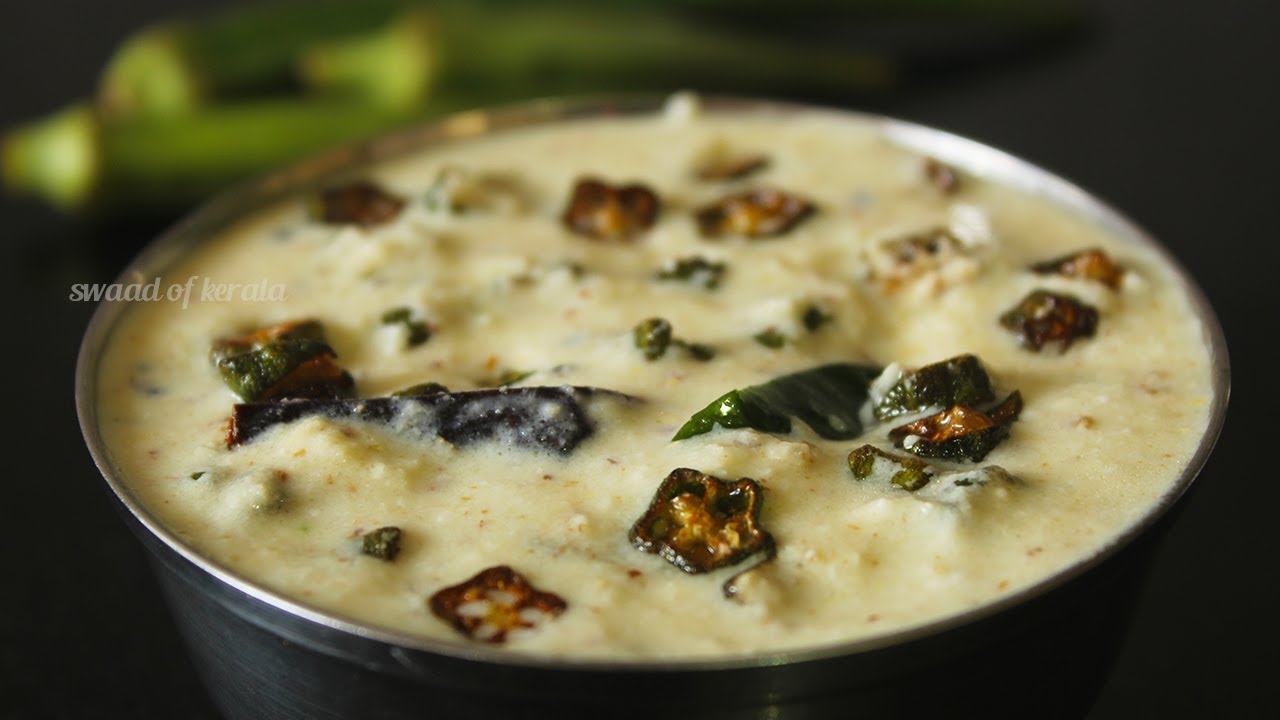 Onam Special Vendakka Kichadi Okra Kichadi Kerala Style Sadhya