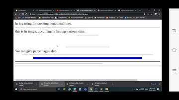 HTML Tags | how to draw horizontal line in html | learn html in 5 minutes| hr tag | html in tamil