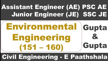 Environmental Engineering (151–160) | Gupta and Gupta | MPSC AE Civil Engineering | SSC JE Civil |