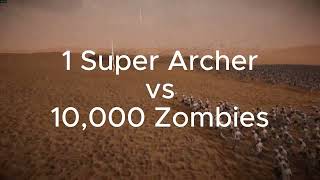 1 Super Archer vs 10,000 Zombies #experiment #gaming #fighting #ytshorts #yt