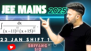 JEE MAIN PYQ 2025 ( 23 Jan   - shift 1 )  || Integration  PYQ || IIT JEE Class12 MATHS #JEE2025