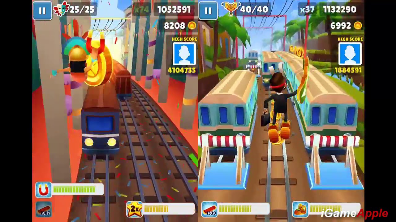 Subway Surfers Las Vegas VS Winter Holiday iPad Gameplay for Children ...