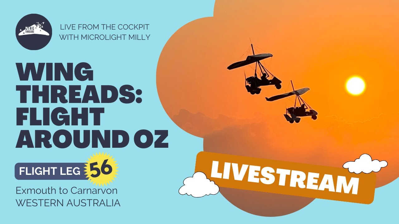Flying Around Australia LIVE! Flight Leg 56 Exmouth to Carnarvon
