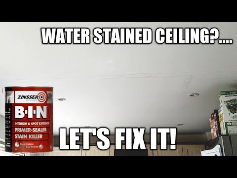 Using Zinsser Bin Stain Block On A Water Stained Ceiling