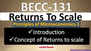 BECC131- Returns To Scale