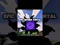 Epic build Minecraft nether portal 🔥😁
