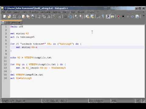 Batch 60 Modifying   Create String   Function