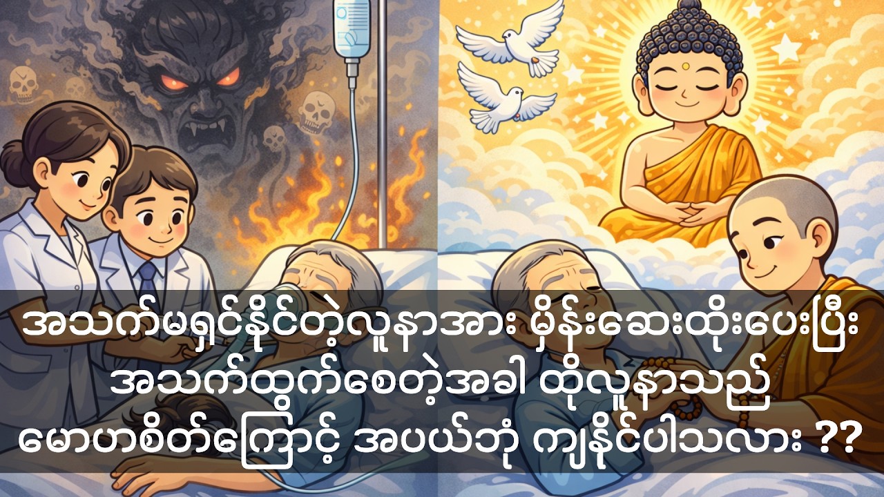 လူနာအား မှိန်းဆေးထိုးပေးပြီး အသက်ထွက်စေတဲ့အခါ ထိုလူနာသည် မောဟစိတ်ကြောင့် အပယ်ဘုံ ကျနိုင်ပါသလား ??