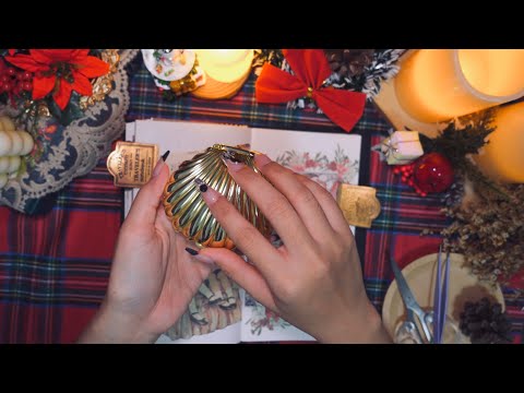 ASMR | Decorating My vintage Diary | Christmas time ☃️ scrapbooking | papersound