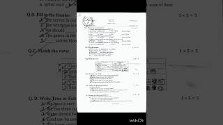 Class 4 EVS unit test 1 question paper 2023 | Nivedita Children's school|