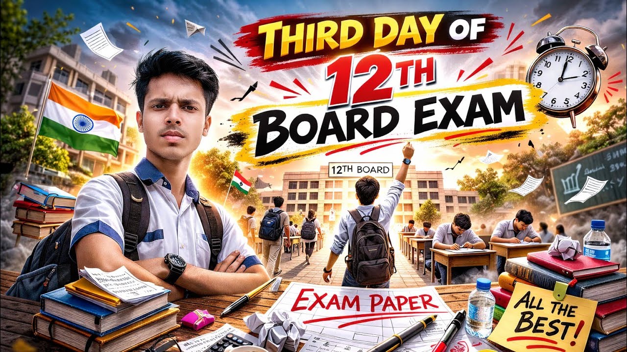 Third Day Of 12th Board Exam 🏫