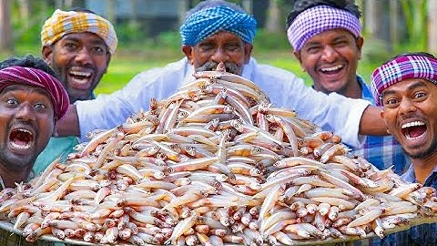 Nethili fish fry white anchovy fish recipe cooking in village crispy fried fish recipe seafood