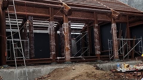 Lễ cất nóc nhà gỗ 3 gian lim Tali NP tại: Hoàng Lâu - Tam Dương - Vĩnh Phúc