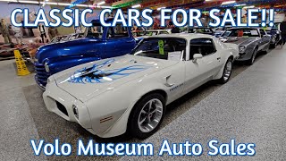 16 CLASSIC CARS FOR SALE !! Volo Museum Auto Sales tour January 2024  muscle cars  classic cars