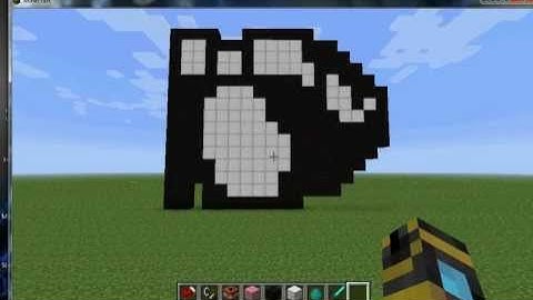 Minecraft pixel art: bullet bill