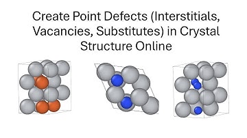 How to Create Point Defects (Vacancies, Interstitials, Substitutes) in Crystal Structures Online