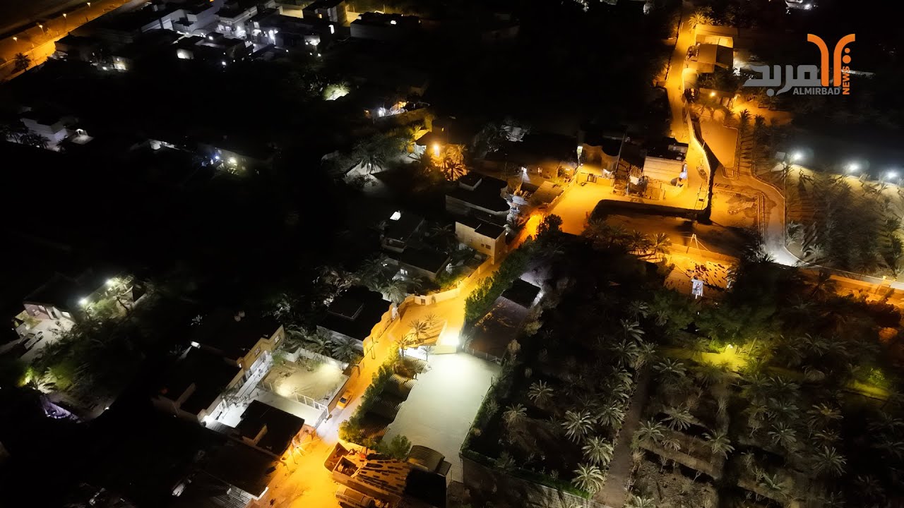 مشروع متكامل لإنارة البصرة… شركة ماء السماء تواصل العمل ليلاً في قضاء أبي الخصيب #المربد