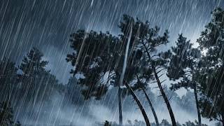 Heavy Rain and Strong Wind Sounds at Night 🌧️💨 | Deep Sleep, Relax, Stress Relief ASMR FOR SLEEP