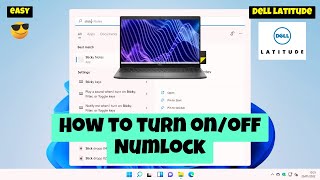 How to turn on/off Numlock Dell Latitude Laptops