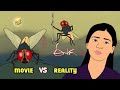 Eega  makkhi  movie vs reality  funny movie spoof  2d animation samanthananisudeep