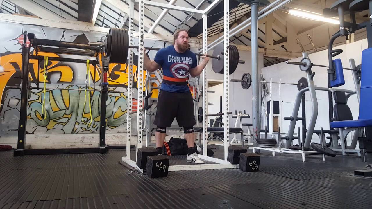 285kg / 628lb raw paused squat PB