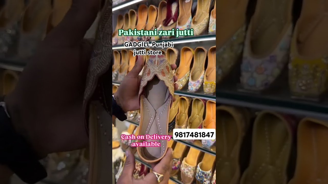 Pakistani zari jutti in Tila work original 