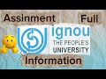 Full Information 💥 About IGNOU Assignment 📃#ignou #assignment #information #video