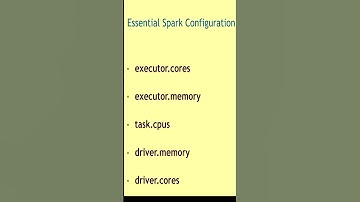 Essential Spark configuration