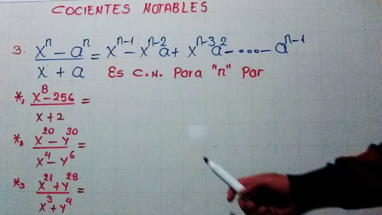 Desarrollo de un cociente notable