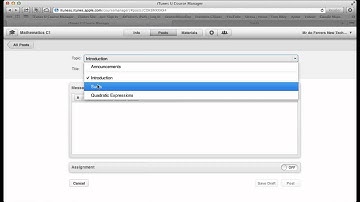 Creating a New Post in your iTunes U Course