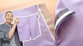 I made it easier to understand how to attach the front opening zipper of the pants