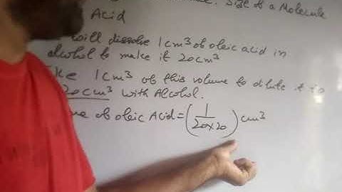 CLASS XI-2.6 ESTIMATION OF VERY SMALL DISTANCE: SIZE OF A MOLECULE (2020)