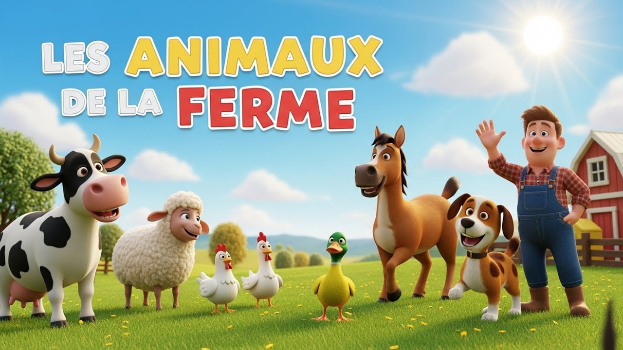 LES ANIMAUX DE LA FERME 🐮🐔🐴 – Comptine pour enfants | Chanson éducative ...
